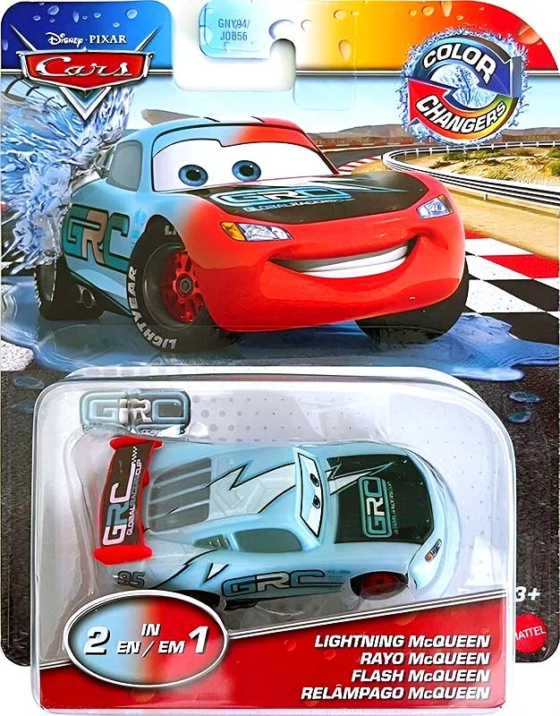 Cars (Auta) - Color Changers GRC Lightning McQueen (Blesk) - červená-světlemodrá