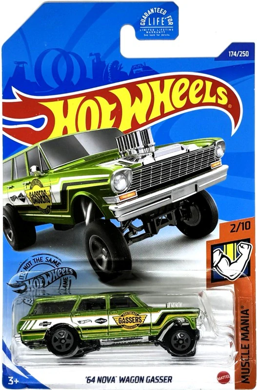 HOT WHEELS - '64 Nova Wagon Gasser Green (E7)