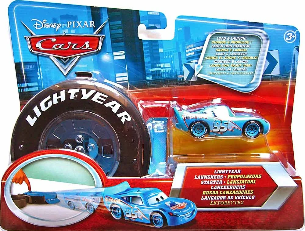 Cars (Auta) - Dinoco Lightning McQueen Lightyear Launchers - The World Of Cars