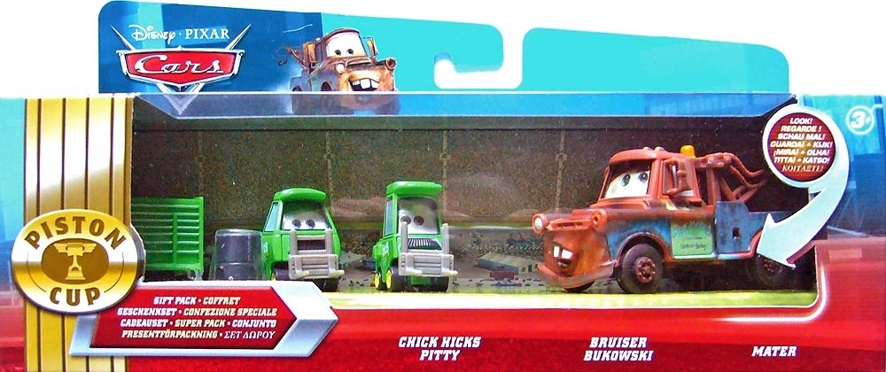 Cars (Auta) - Mater (Burák) + Bruiser + Chick Pitty - LOOK (mrkací)
