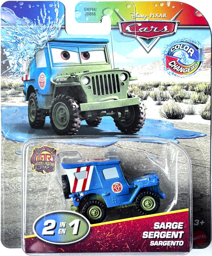Cars (Auta) - Color Changers Sarge (Serža) - zelená-modrá