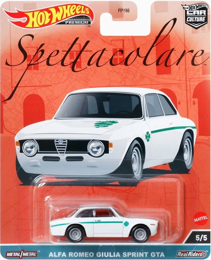 Hot Wheels Premium - Alfa Romeo Giulia Sprint GTA White (D)