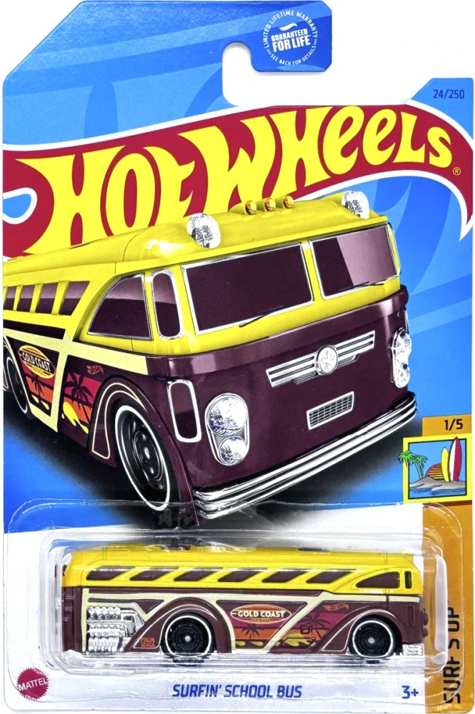 HOT WHEELS - Surfin' School Bus Brown-Yellow (H1)