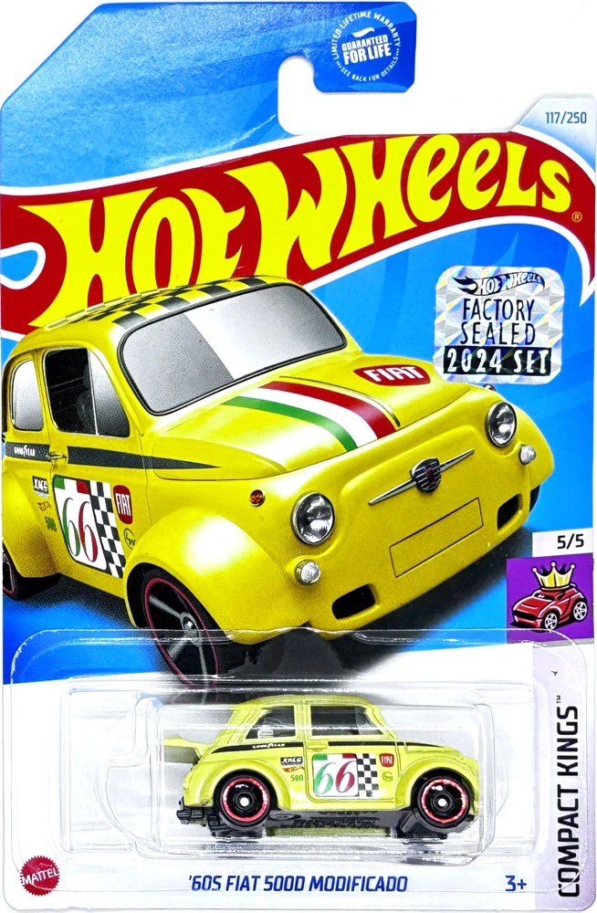 HOT WHEELS - 60S Fiat 500D Modificado Yellow (KB1)