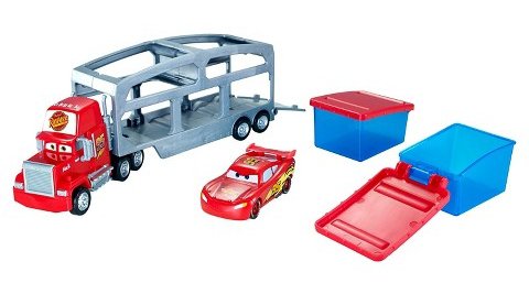 Cars 2 (Auta 2) - Color Changers Mack Dip & Dunk Trailer + Lightning McQueen (Blesk)