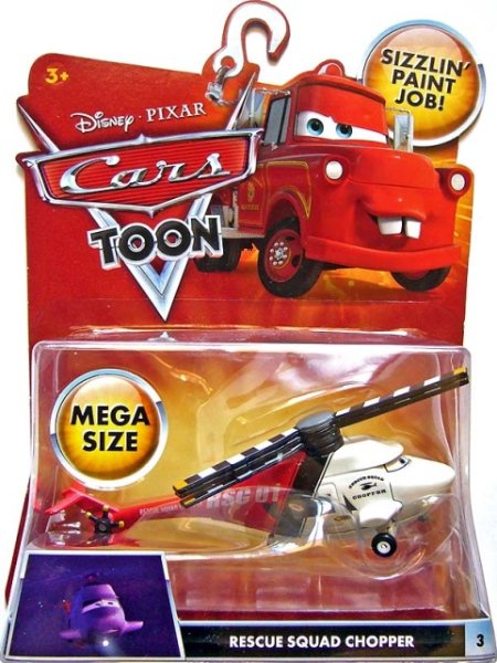 Cars Toon (Auta - Burákovy povídačky) - Rescue Squad Chopper - poškozený obal