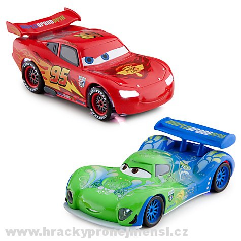 Cars 2 (Auta 2) Lightning McQueen + Carla Veloso - NEON Lights Up - poškozený obal