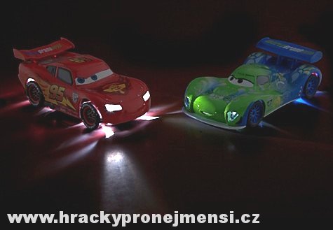 Cars 2 (Auta 2) Lightning McQueen + Carla Veloso - NEON Lights Up - poškozený obal