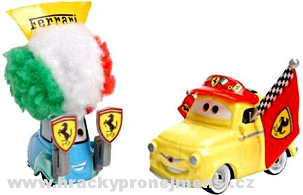 Cars (Auta) - Luigi + Guido Ferrari Fans - Supercharged - poškozený obal