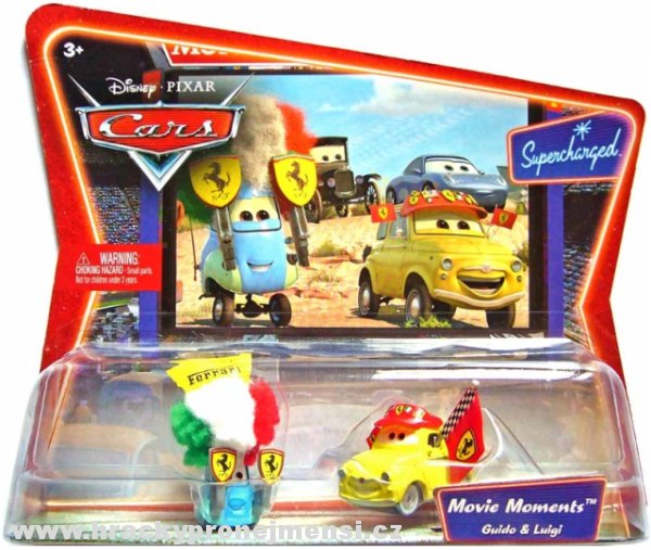 Cars (Auta) - Luigi + Guido Ferrari Fans - Supercharged - poškozený obal