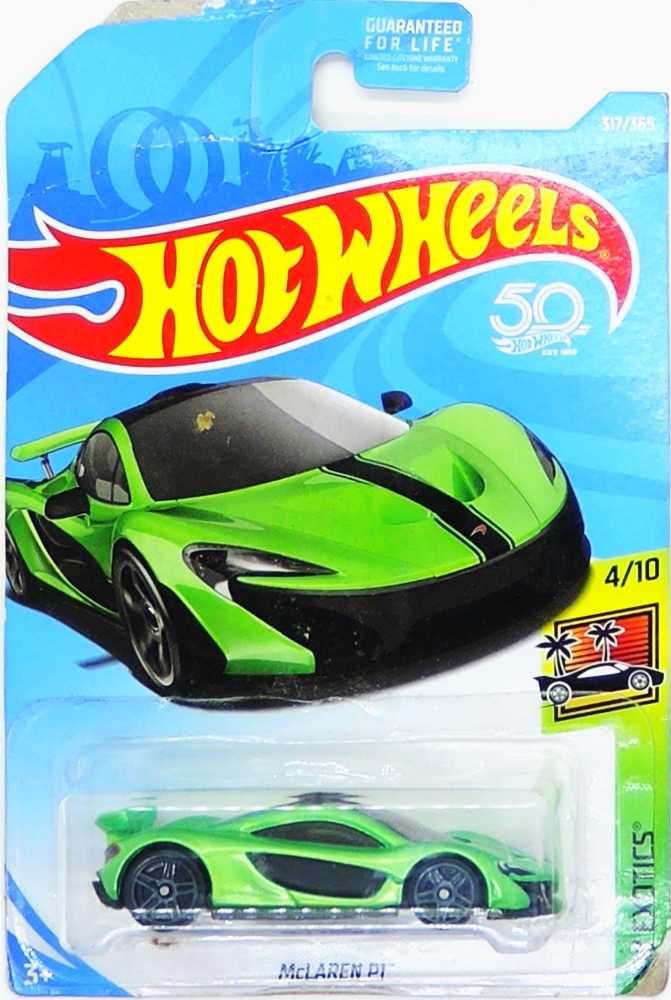 Hot Wheels - McLaren P1 - (green) - poškozený obal