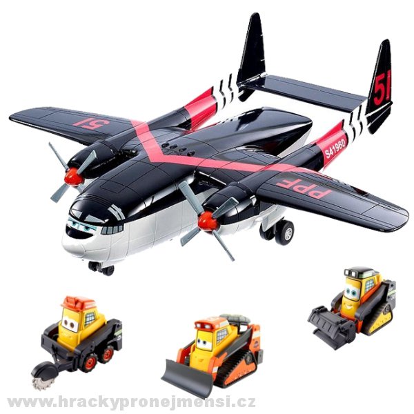 Planes 2: Fire & Rescue - Cabbie Transporter (Letadla 2: Hasiči a záchranáři) + 3x Jumper