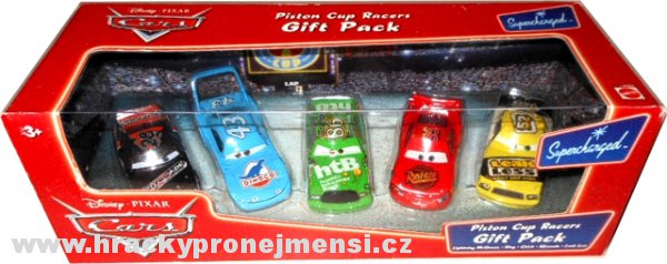 Cars (Auta) Piston Cup Racers (Chick Hicks, King, Nitroade, Leak Less, McQueen)