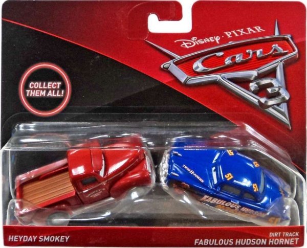 Cars 3 (Auta 3) - Heyday Smokey + Dirt Track Fabulous Hudson Hornet - POUZE 1 kus SKLADEM