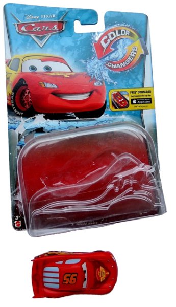 Cars 2 (Auta 2) - Color Changers Lightning McQueen (Blesk) - žlutá-červená - ROZBALENÝ + POŠKOZENÝ