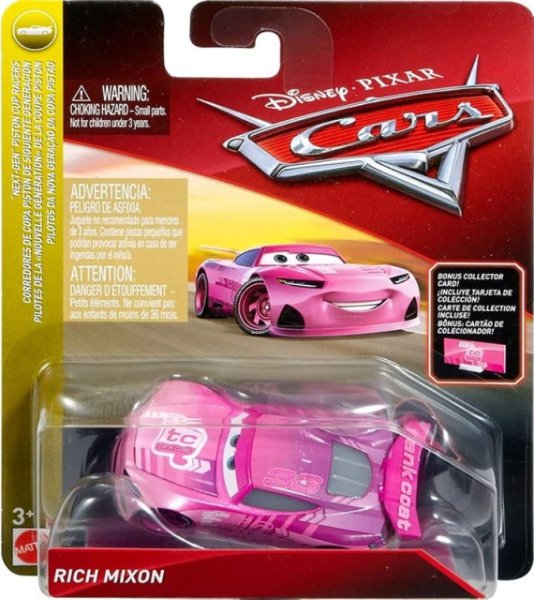 Cars 3 (Auta 3) - Rich Mixon Nr. 36 + Sběratelská karta na stojánku