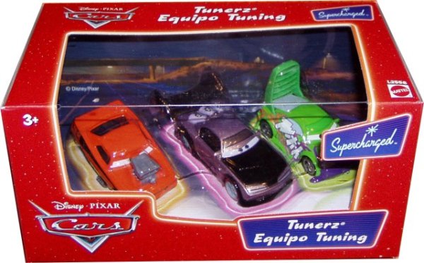 Cars (Auta) - 3pack Tunerz - Snot Rod + Boost + Wingo - Supercharged