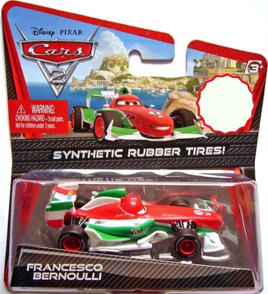 Cars 2 (Auta 2) - Francesco Bernoulli Rubber Tires (gumová kolečka) - poškozený obal