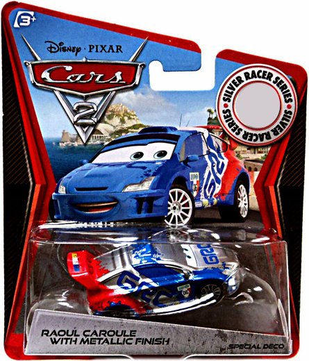 Cars 2 (Auta 2) - Raoul Caroule Silver Metallic Finish - poškozený obal