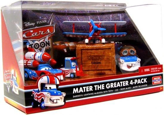 Cars Toon (Auta - Burákovy povídačky) - Mater the Greater SET - poškozený obal