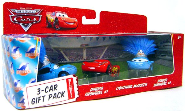 Cars (Auta) - 3pack Gift Pack (Lightning McQueen (Blesk) + 2x Dinoco Showgirl)
