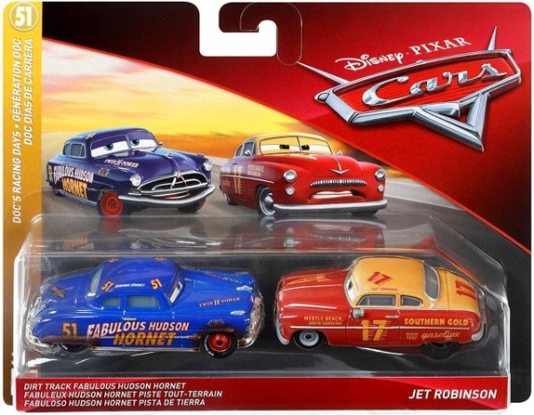 Cars 3 (Auta 3) - Dirt Track Fabulous Hudson Hornet + Jet Robinson
