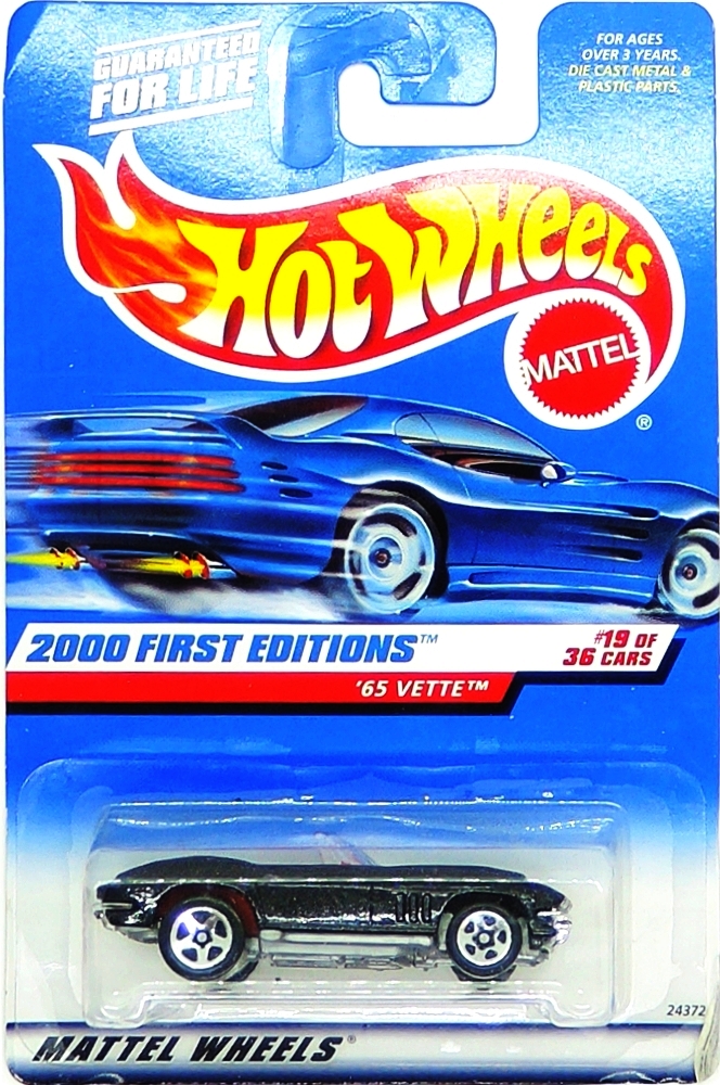 Hot Wheels - '65 Vette (Black) (B1)