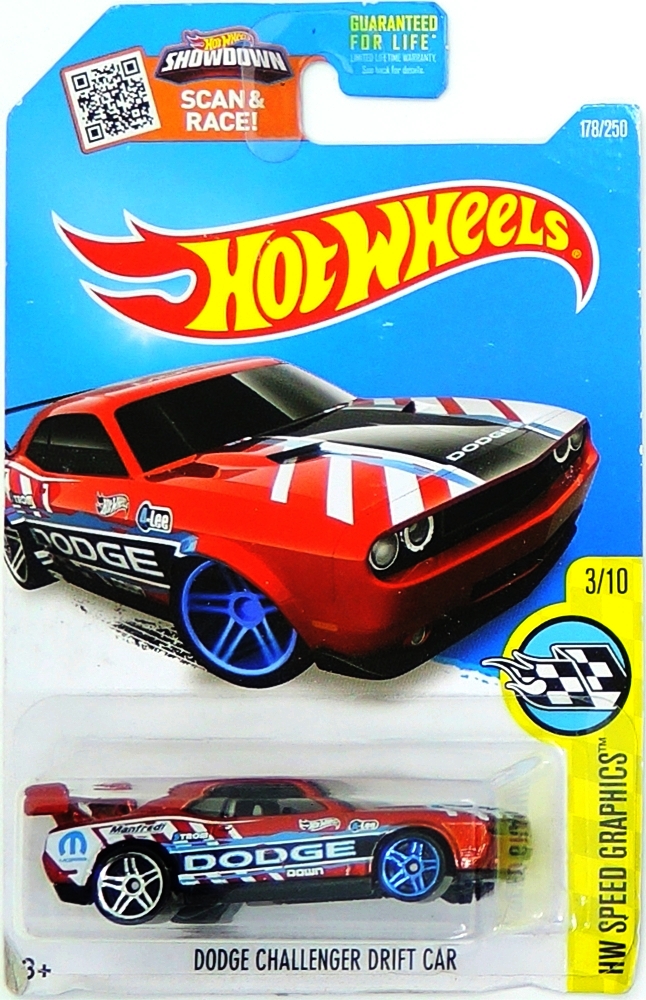 Hot Wheels - Dodge Challenger Drift Car (Red) (B1)
