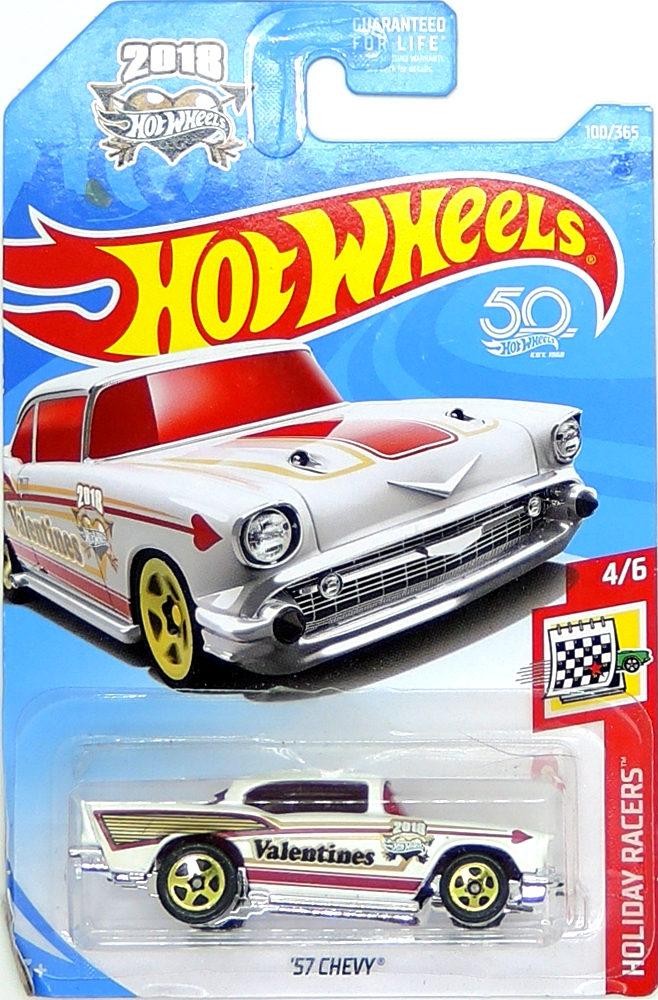 Hot Wheels - '57 Chevy Valentines (White) (B2)