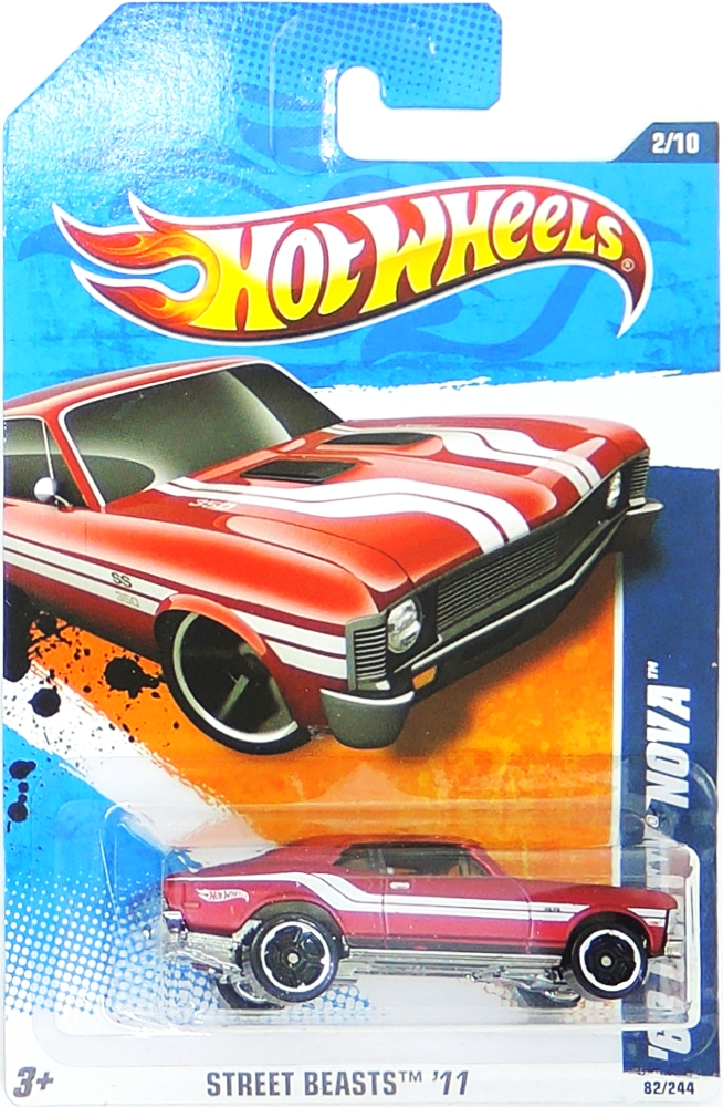 Hot Wheels - '68 Chevy Nova (Burgundy) (B1)