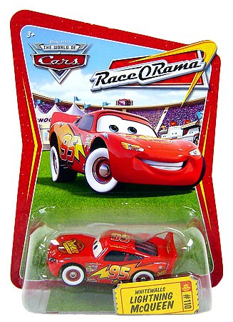 Cars (Auta) - Whitewalls Lightning McQueen (Blesk s bílými pneumatikami) - Race O Rama