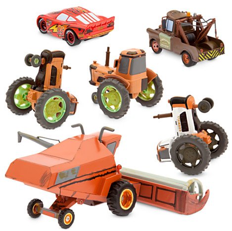 Cars (Auta) Tractor Tipping Set (kombajn Frank, Tractor...)