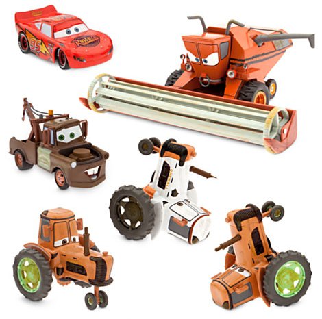 Cars (Auta) Tractor Tipping Set (kombajn Frank, Tractor...)