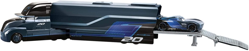 Cars 3 (Auta 3) - Jackson Storm Hauler (délka cca 23 cm) poškozený obal + Jackson Storm (Jackson Hrom)