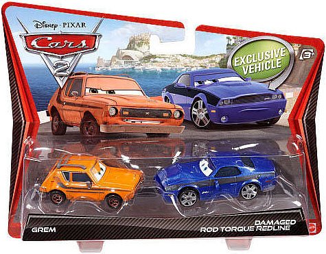 Cars 2 (Auta 2) - Grem + Damaged Rod Torque Redline - přelepený obal