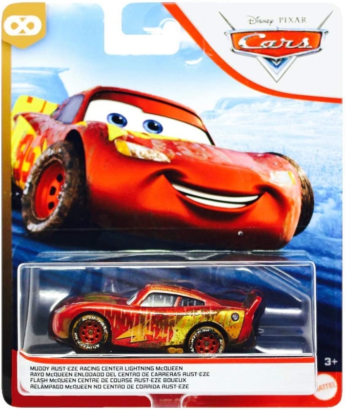 Cars 3 (Auta 3) - Muddy Rust-Eze Racing Center Lightning McQueen (zablácený metalický)