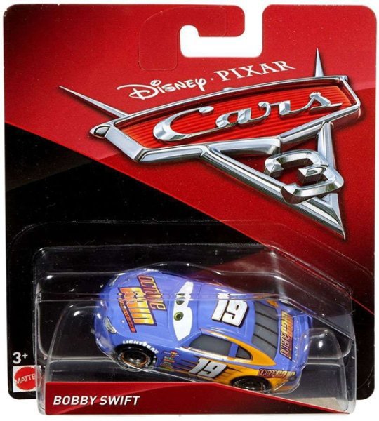 Cars 3 (Auta 3) - Bobby Swift Nr. 19 - výrazně poškozený obal