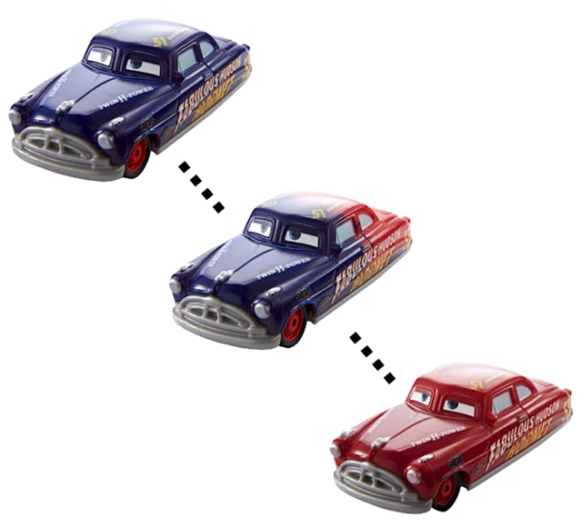 Cars (Auta) - Color Changers Fabulous Hudson Hornet (měnící barvu)