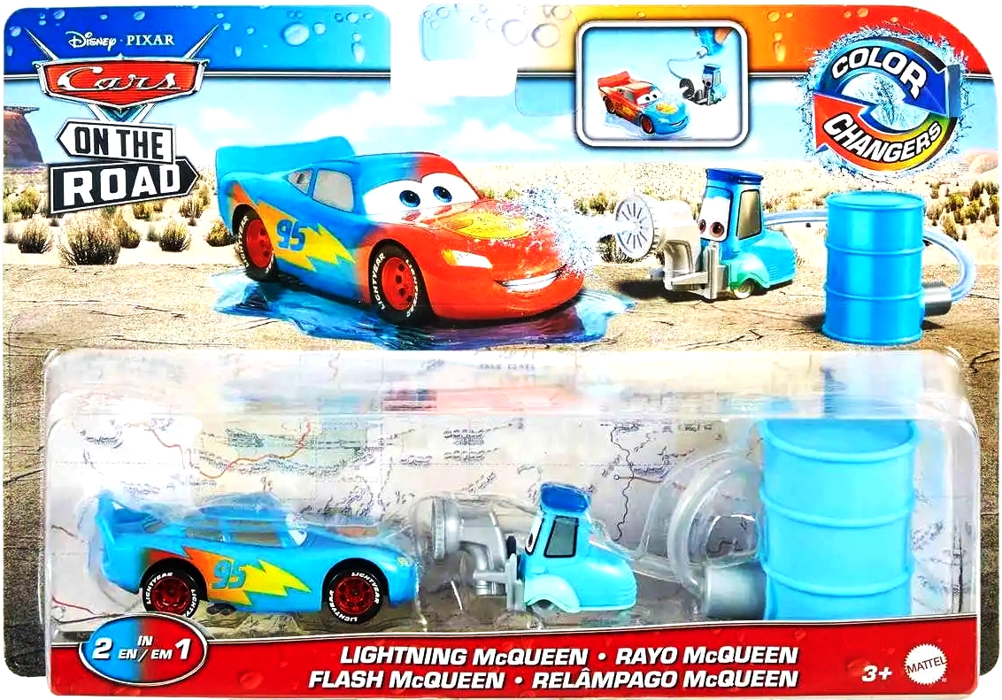 Cars (Auta) - Color Changers Lightning McQueen (Blesk) - červená-modrá