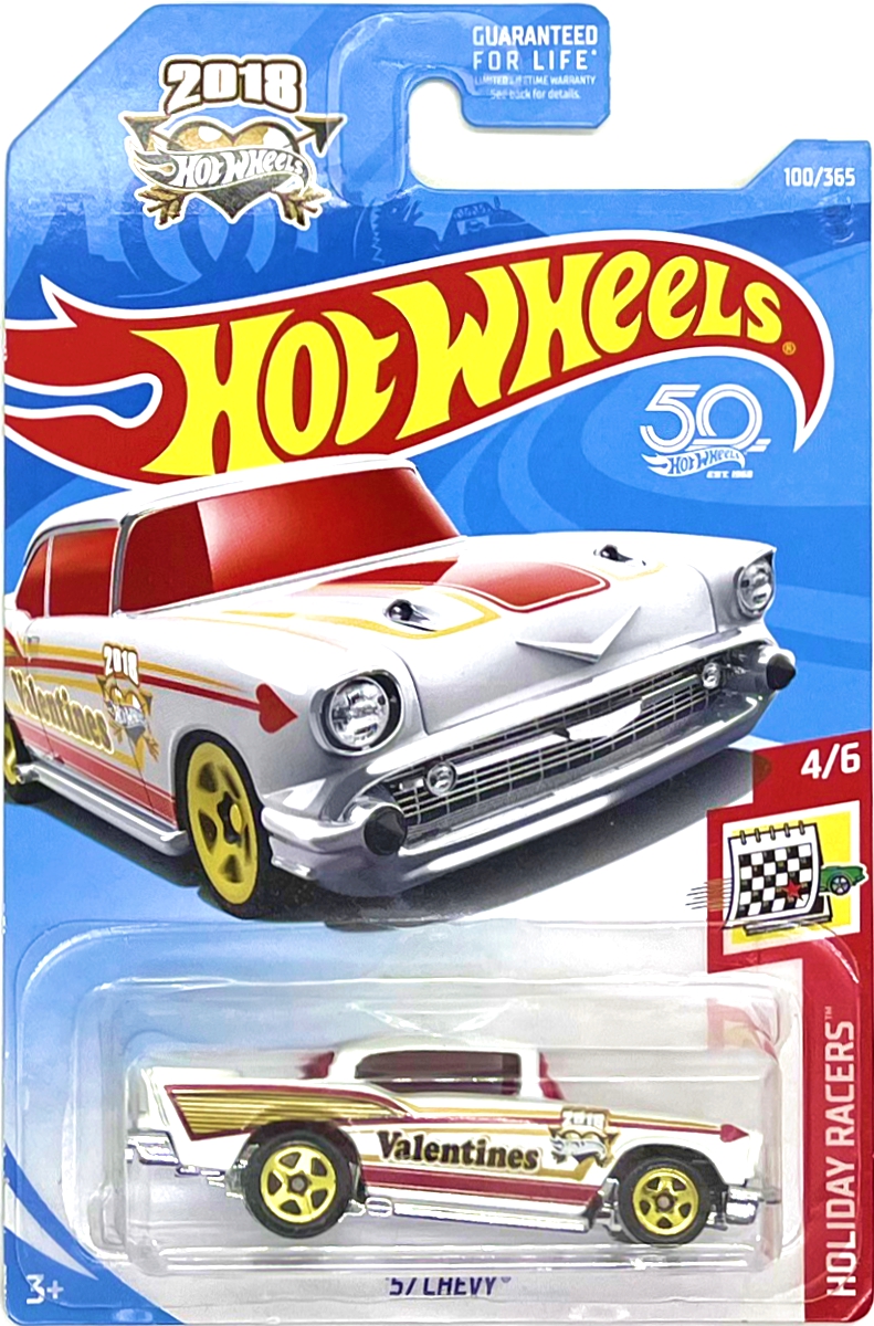 Hot Wheels - '57 Chevy Valentines (White) (B11)