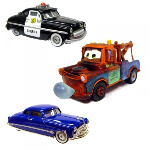 Cars - Blowing Bubble Mater+Doc Hudson+Sheriff