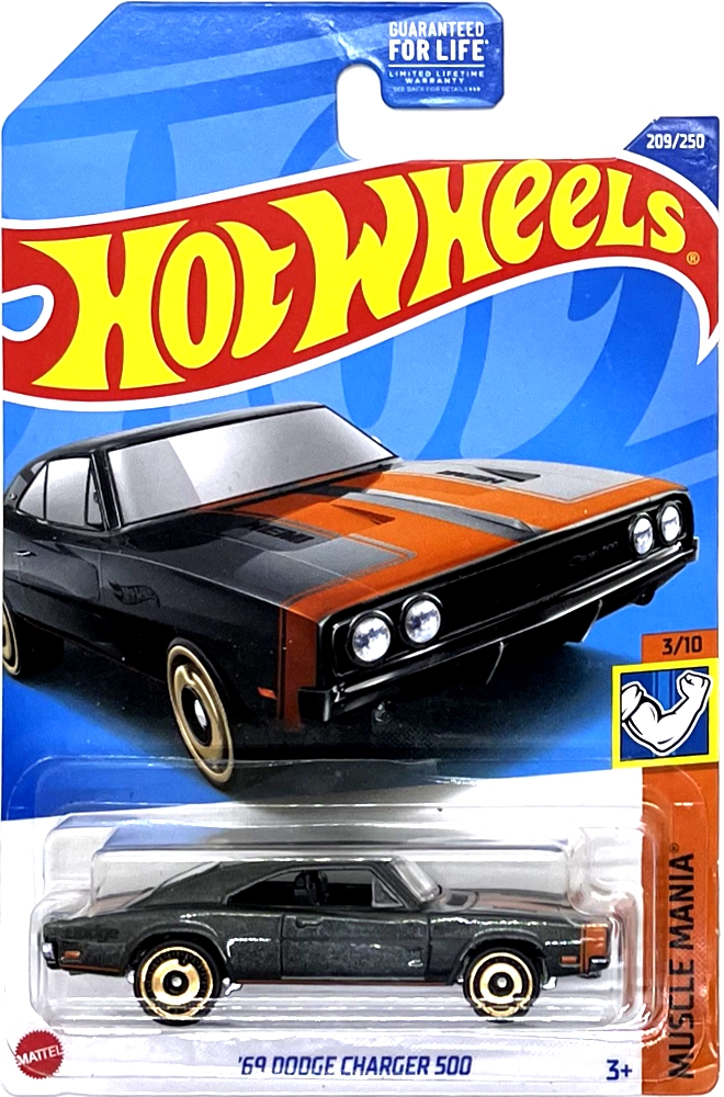 Hot Wheels - '69 Dodge Charger 500 Darkgrey (C3)