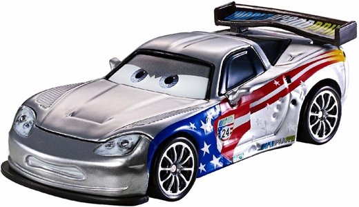 Cars 2 (Auta 2) - Jeff Gorvette with Metallic Finish (Silver Racer)