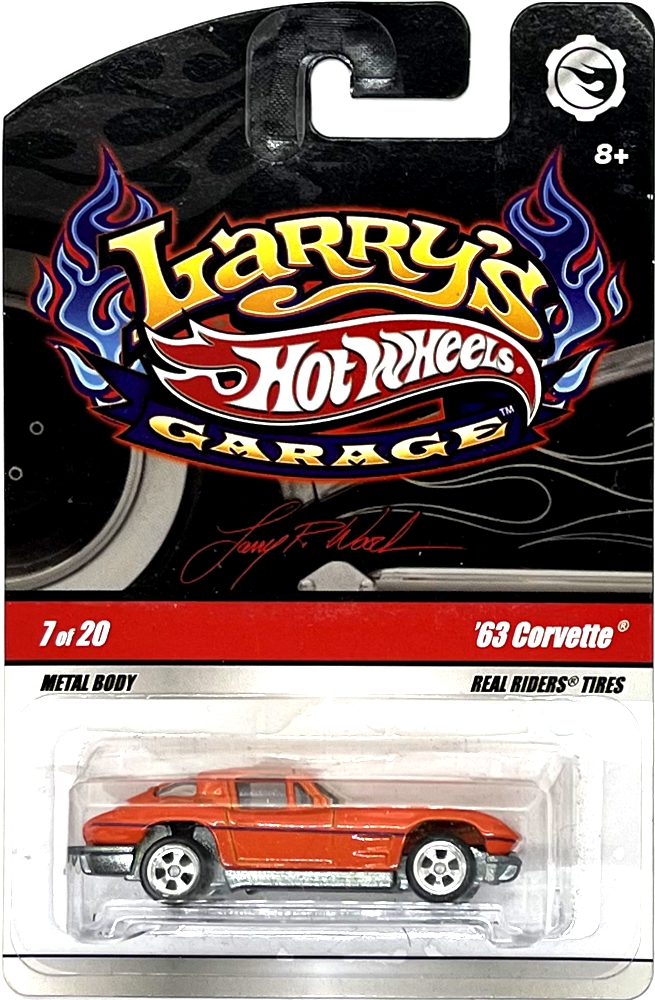 Hot Wheels - '63 Corvette (Real Riders) Orange (C8)