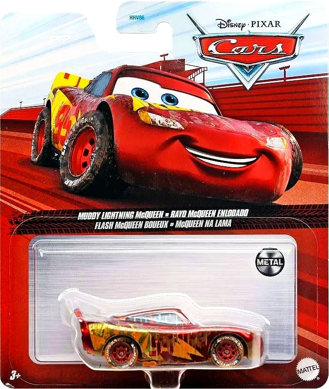 Cars (Auta) - Muddy Lightning McQueen (zablácený metalický)