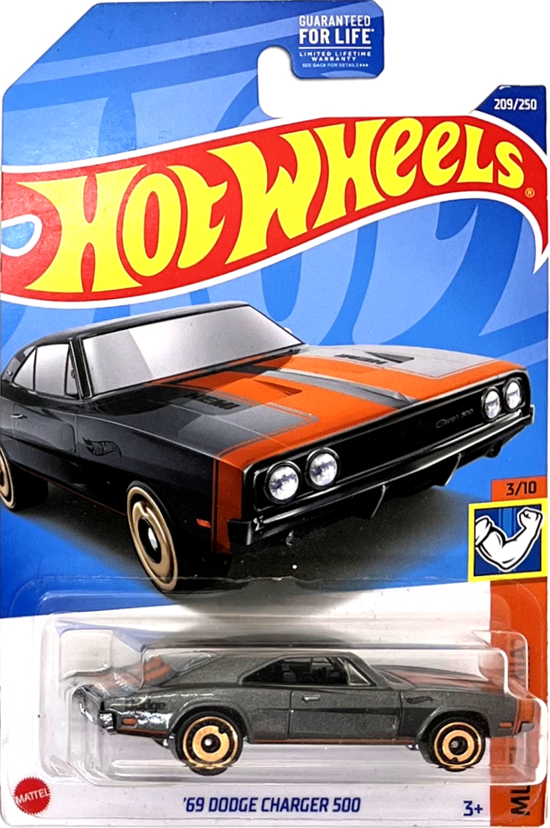 HOT WHEELS - '69 Dodge Charger 500 Grey (E3)