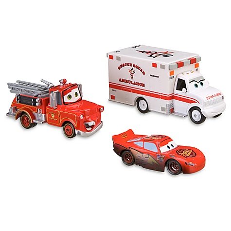 ** SUPER BOMBA ** CARS Rescue Helicopter + 3x Cars TOON