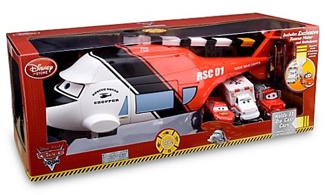 ** SUPER BOMBA ** CARS Rescue Helicopter + 3x Cars TOON