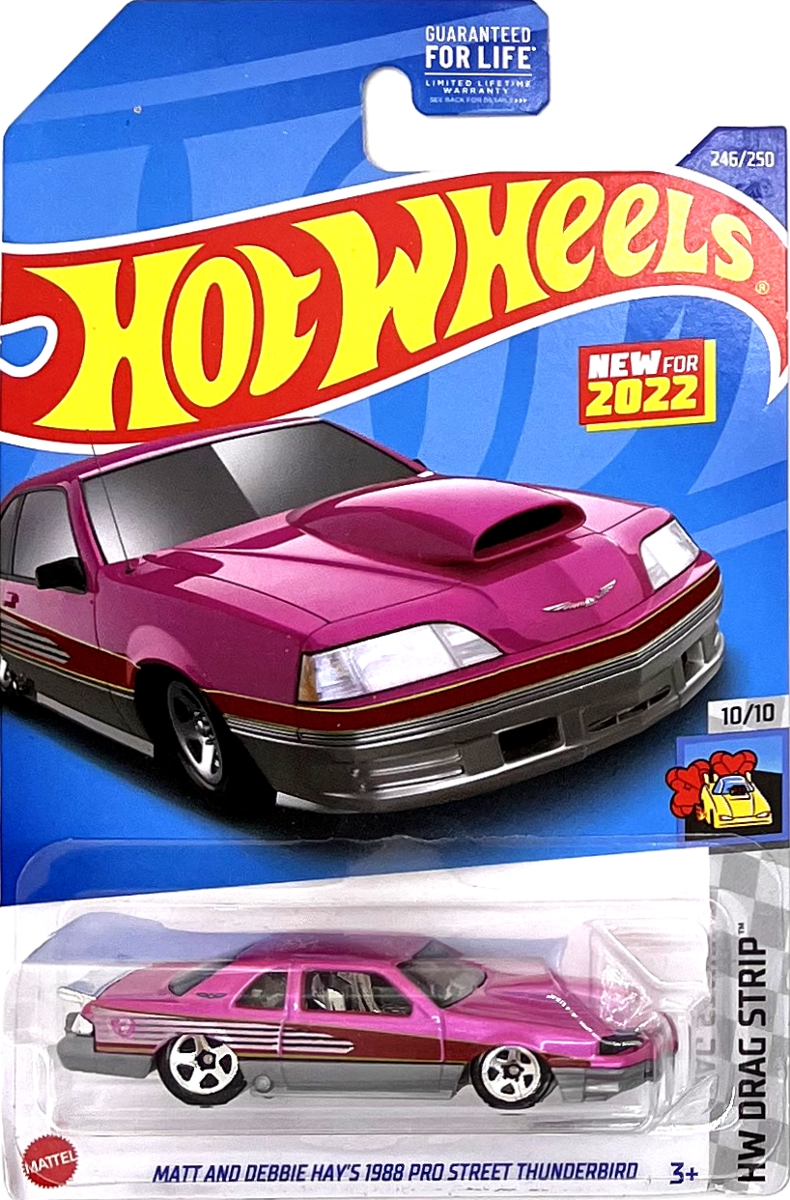 HOT WHEELS - Matt and Debbie Hay's 1988 Pro Street Thunderbird Pink (E4)