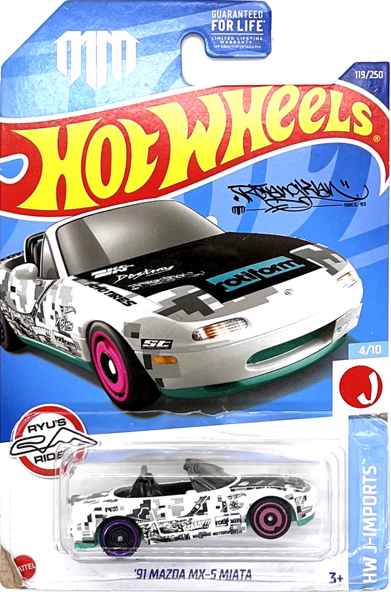 HOT WHEELS - '91 Mazda MX-5 Miata Black-White (E4)